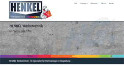 Desktop Screenshot of henkel-werbetechnik.de