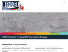 Tablet Screenshot of henkel-werbetechnik.de